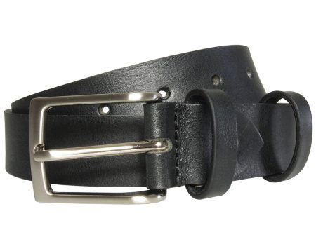 72 Smalldive Black Slim Width Bridle Leather Belt For Sale