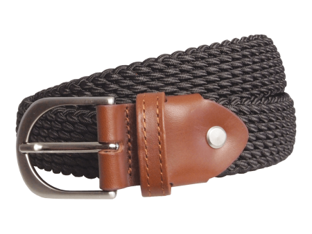 72 Smalldive Brown Slim Width Elastic Viscose Belt on Sale