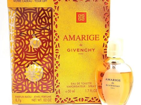 Amarige Givenchy Women 2 Piece Set: 1.7 oz EDT Low Fill + Solid Perfume Brooch Pendant Discount