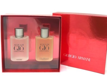 Acqua Di Gio (2011) by Giorgio Armani for Men 2-Piece Set: 3.4 oz Eau de Toilette Spray + After Shave Lotion on Sale