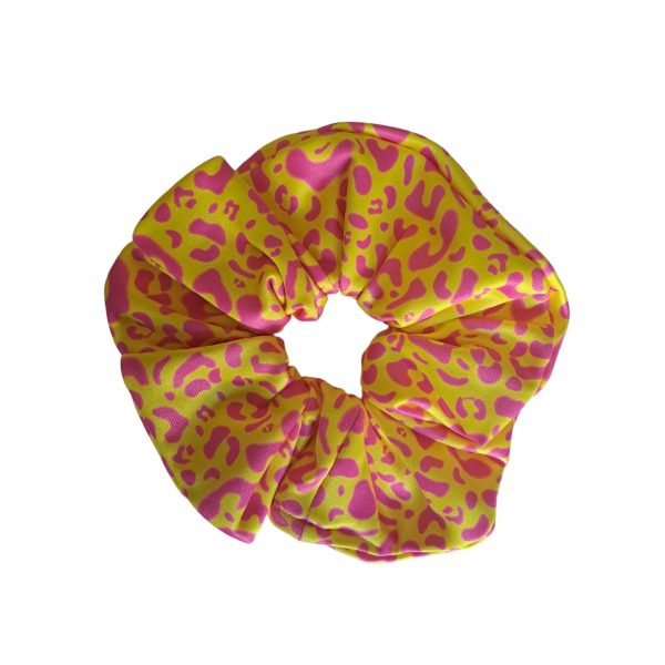 Strechbio Scrunche Animal Print Pink-Yellow Online Sale