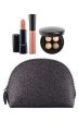 MAC 4-Piece Keepsakes Lip & Eye Set (GOLD) Eyeshadow Quad, Lipstick, Lipgloss & Bag Fashion