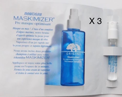 Origins Maskimizer Skin Optimizing Mask Primer 1.5 ml .05 oz Sample Spray Vial (Lot of 3) Online