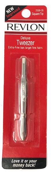 Revlon Deluxe Tweezer Extra-Fine Tips Target Fine Hairs (Select Type) Made in USA Supply