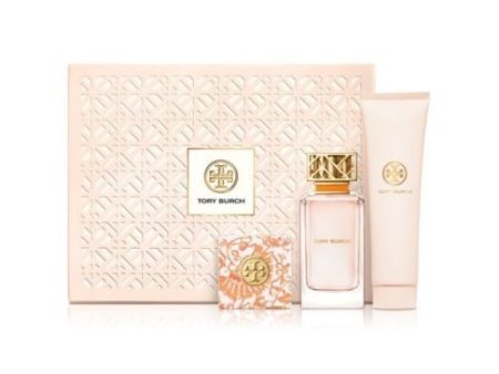 Tory Burch for Women 3-Piece Set: 3.4 oz EDP + 3.4 oz Body Lotion + 2.8 oz bath Soap Supply