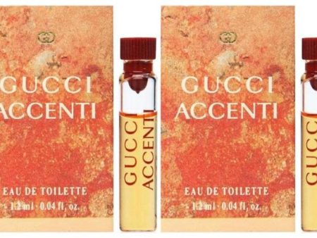 Accenti by Gucci for Women 1.2 ml .04 oz Eau de Toilette Splash Vial (Lot of 2) Cheap