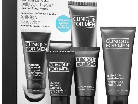 Clinique for Men Daily Age Repair 3-Piece Set: 3.4 oz Moisturizer, 2 oz Cream and 1.7 oz Wash Discount