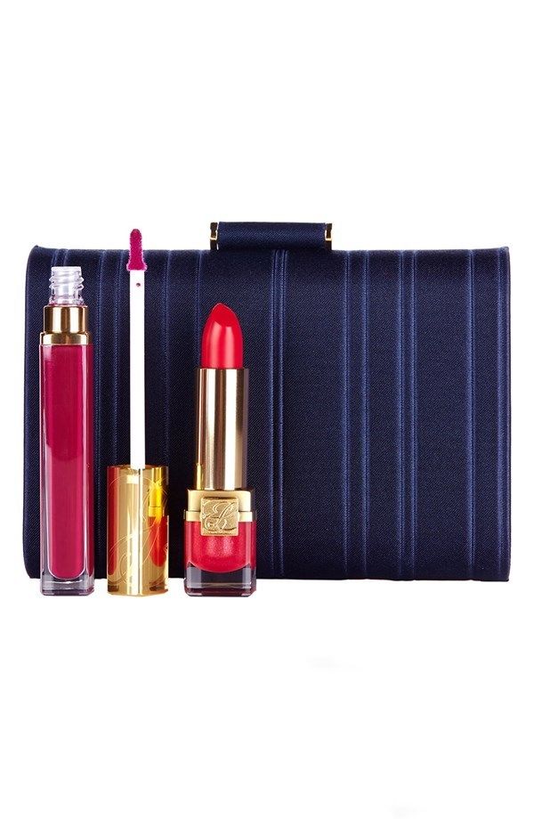 Estee Lauder Derek Lam Best Dressed 3-Piece Lips Set: Barcelona Rose, Wet Plum & Clutch Online now