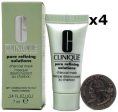 Clinique Pore Refining Solutions Charcoal Mask 7 ml .24 oz Sample Size (Lot of 4) For Sale