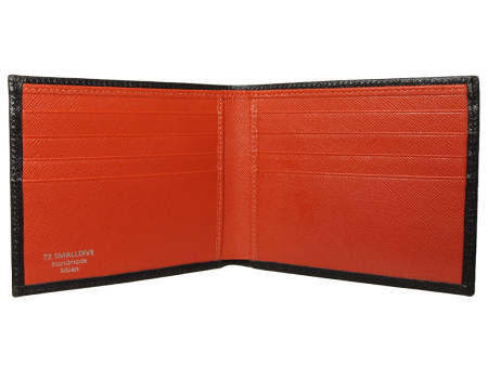 72 Smalldive 8 Card Sleeves Bi-Colored Saffiano Leather Billfold Online now