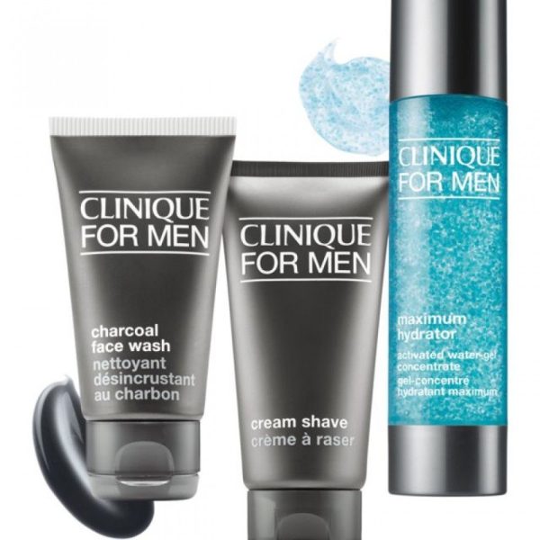 Clinique for Men Daily Intense Hydration 3-Piece Set: Shave Cream, Wash, Hydrator For Sale