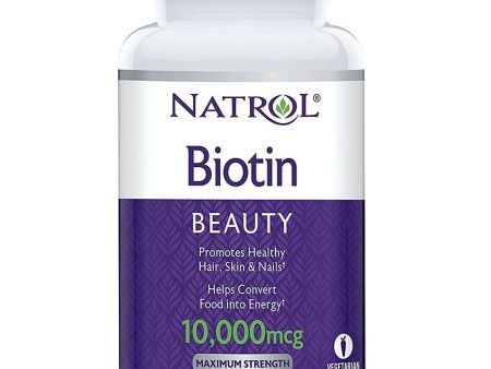 NATROL - Biotin 10000 mcg Maximum Strength - 100 Tablets Discount